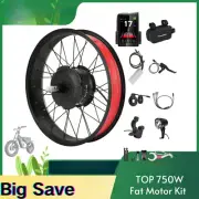 EBike Conversion Kit Rear Hub Motor Drive for 20"26" Snow/Beach Fat Bike Upgrade