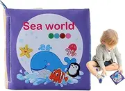Crinkle Books,Soft Crinkle Washable Chewable Book | Comfortable Touch Feel, Tear-Resistant High Contrast Cloth Soft High Contrast Books for Boys Girls