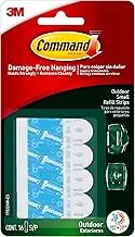 Command Outdoor Foam Hanging Strip Refills, Small, 16-Strips (17022AW-ES)