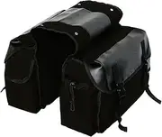 SaZaK Motorbike Large Capacity Saddle Bag Motorcycle Riding Travel Canvas Waterproof Panniers Box Side Tools Bag Pouch for Motorbike