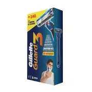 Gillette Guard 3 Single Razor with 8 Blades Pack For Smooth Shave