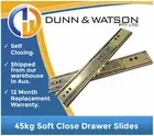 45kg Soft Close Drawer Slides Fridge Runners 300mm-600mm Kitchen