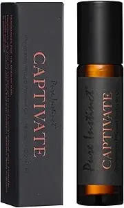 Pure Instinct CAPTIVATE The Original Pheromone Infused Essential Oil Roll-On Perfume Cologne - Men's Collection - 0.34 Fl Oz/10.2mL TSA Ready