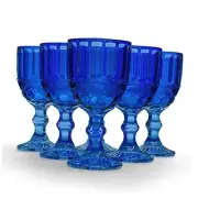 Set of 6 Wine Glasses | Colored Glassware Set | Colored Wine Glasses |