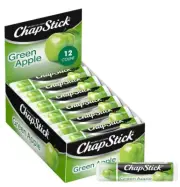 ChapStick Lip Moisturizer Lip Balm, Green Apple, 12-Pack Fast Free Shipping