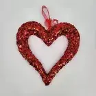 Red Foam Sequin Glitter Heart Valentine's Day Door Decor