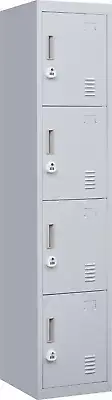 NNEDSZ Combination Lock 4 Door Locker for Office Gym Grey