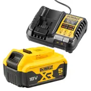 DeWALT 18V 5.0Ah Battery And Charger Starter Kit