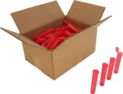 (100) Pre-Roll Tubes - Red 98mm King Size Herbs Storage Meds Spices #PRT98TR