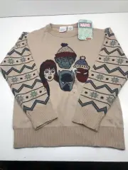 Marvel Sweater Boys S Christmas Holiday Spider-Man Hulk Black Panther - New