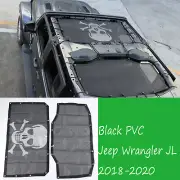 Mesh UV Sun Shade Top Insulation Net For 2018-2020 Jeep Wrangler JL 4Doors Skull (for: Jeep)