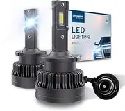 Sinoparcel D4S LED Headlight Bulb - 400% More Brightness 6000K High and Low Beam Xenon HID Replacement Lights - Pack of 2