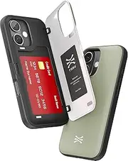 TORU CX Hybrid for iPhone 16 Wallet Case | Dual Layer Slim Protective Hard Cover with Hidden 2-Credit Card Slot Holder - Green