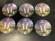6 x Carlton Draught Brewery / AFL sponsor Issued Beer COASTERS round
