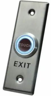 X2 Touch Exit Button, Stainless Steel - Small, SPDT, 12VDC, X2-EXIT-004