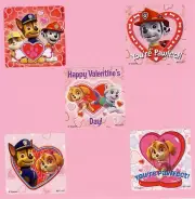 15 Paw Patrol Valentine's Day - Large Stickers - Skye, Chase, Rubble, Everest