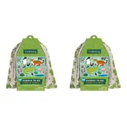 2x 36pc Mudpuppy To Go Jigsaw Puzzle 31x23cm Animals of the World Kids Game 3y+