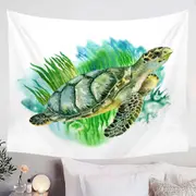Art Painting Green Turtle Tapestry