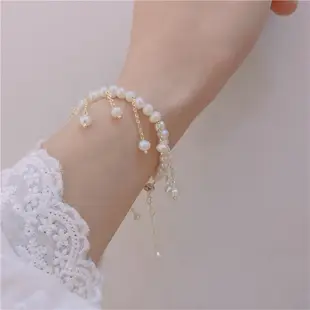 【Paiya 派亞】新款淡水珍珠手工項鍊女小眾設計感網紅爆款飾品鎖骨頸鏈手鏈(送禮/自用)