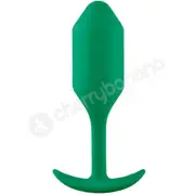 B-Vibe Snug Plug 2 Green Silicone Weighted 4.5&quot; Butt Plug