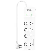 Crest 4 Outlet Switch Powerboard Surge Protected