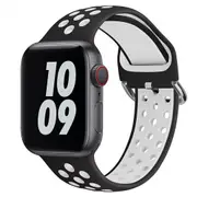 For iWatch Apple Watch Band Series 9 SE Ultra 8 7 6 5 4 Strap 38 40 41 42 44 45 49 - Black White
