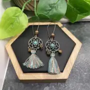 3” Bronze-tone Earring Set Bohemian Retro Drop Dangle New Free Ship B6170