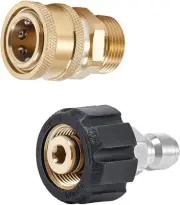 Pressure Washer Quick Connect Fittings, M22 15mm to 3/8 Inch SLIVER