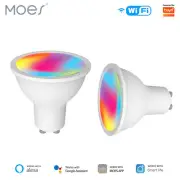 MOES WiFi GU10 Smart LED Light Bulbs 5W RGB C+W Dimmable Lamp Alexa Google APP