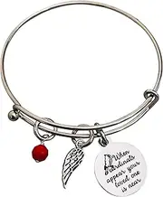 [Harper Olivia] When Cardinals Appear Angels are Near Bracelet Cluster Bangle Stainless Steel with Pretty Charms