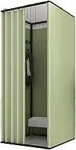 Dressing Room Square Fitting Room Metal Movable Changing Room with Shading Curtain Locker Room Temporary Clothing Store Dressing Room Save Space