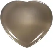 uxcell Thumb Worry Stone for Anxiety, 1.2" Natural Heart Crystal Stone, Polished Gemstone Hand Carved Pocket Rock Anxiety Crystals for Women Stress Gifts Meditation, Agate Gray