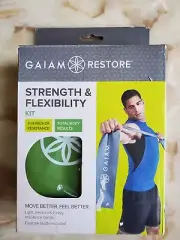 Gaiam Restore Strength Flexibility Kit 3 Resistance Bands Exercise Total Body