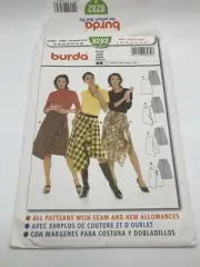 Burda Pattern 8282 Asymmetrical Skirt Sizes 8-20 UNCUT