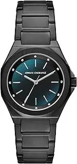[Armani Exchange] Women's Black Stainless Steel Andrea Analogue Watch, 34mm