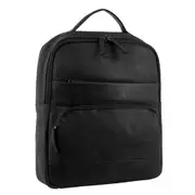 Pierre Cardin Rustic Leather Business Backpack/Computer Bag - Black