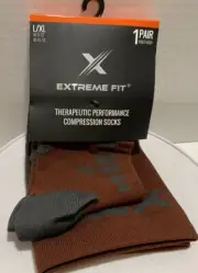 Extreme Fit Therapeutic Performance Compression Socks Brown L/XL Unisex
