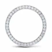 Mens 3CT Bead Set Diamond Bezel 18KW For Rolex Submariner, GMT Master 2, Yacht