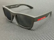 PRADA LINEA ROSSA PS 01ZS UFK5L0 Grey Rubber Grey Mirror Men's 56 mm Sunglasses
