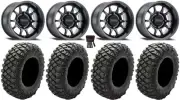 Method 409 15" Black (4+3) Wheels 30" Crawler XR Tires RZR XP 1000 / PRO XP