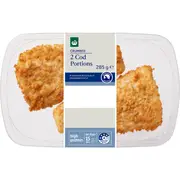 Woolworths 2 Crumbed Cod Portions 285g
