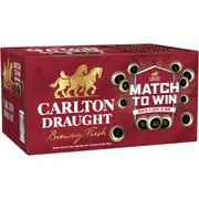 Carlton Draught Lager Bottles 375ml x 24 Case