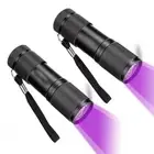 UV LED Flashlight Black Light UV Lights 9 LED Ultraviolet Blacklight Flashlig...