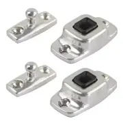 Pair Aluminum Door Retainer Catch Caravan Motorhome Home Medium Door Stop Clip