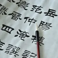 在飛比找Yahoo!奇摩拍賣優惠-嗨購-劉炳森岳陽樓記隸書臨摹毛筆字帖中楷書入門描紅書法練習宣