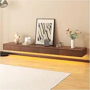 Luxury Floating TV Unit, 78.7" Wall Mounted Stand, Cabinet Console With LED Light for Bedroom Living Room (Colo