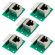5 Pcs RJ45 Connector Breakout Board 8-pin Headers Network Port Adapter Test B...