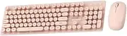 GAROZATION 1Set Wireless Keyboard Mouse Ergonomic Silent Design Technology Plug and to Range Compact Computer Accessory for Use