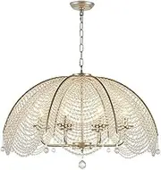 CJLWSLCO American Retro Creative Umbrella Crystal Chandeliers Bedroom Living Room Dining Room Villa Decoration Hanging Lamp LED E14 Light Source 3 Heads Pendant Lightled Modern Simple Home Lighting Fi
