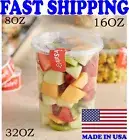 Clear Round Deli Food/Soup Storage Containers w/Lids Microwavable Plastic combo